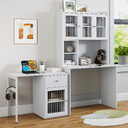 Computer Desk With Glass Door For Home Office
