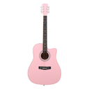 Pink 41-inch Dreadnought Barrel-shaped Cutaway Acoustic Guitar