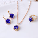 Europe and America fashion round crystal necklace earrings