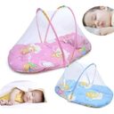 Portable Foldable Baby Kids Infant Bed Dot Zipper