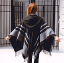autumn and winter ladies cloak shawl hooded warm