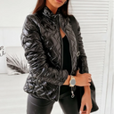 Women Slim Short Jacket Winter Coat Zipper Clothes