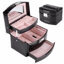 3 Layers Jewelry Boxes And Packaging Leather Makeup