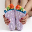 Slip Yoga Socks 5 Toes Letter Print Massage
