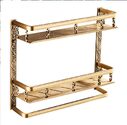 European style bathroom shelf double