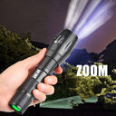 Portable Mini Flashlight LED ZOOM Torch Hunting Zoomable