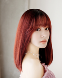 Wig female new long straight hair buckle realistic