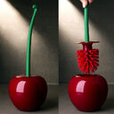 Long Handle Soft Hair Household Toilet Brush Cherry