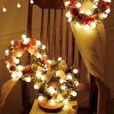 Multicolor Christmas Pendant LED Light String Wreath Package