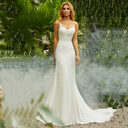 Retro round neck sexy little tail bridal wedding