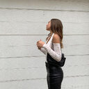 White Long-Sleeved Slim V-Neck Base Shirt