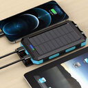 1o000mAh Solar Power Bank Waterproof 2USB LED Battery