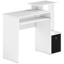 Computer Desk With Sliding Keyboard Tray Storage Drawer