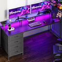Computer Desk With A Power Socket And LED