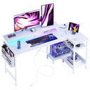 Computer Table Equipped With Storage Rack And Monitor