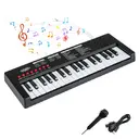 Black 37 Keys Kids Electronic Keyboard With Microphone