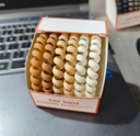 High-elastic telephone cord hair ring-light coffee + khaki