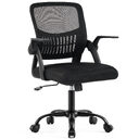 The Flip-up Armrest Fabric Computer Desk Chair