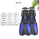 Adult Snorkel Fins Lightweight Swim Diving Flippers