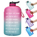 QuiFit Gallon Water Bottle with Straw Clear Plastic