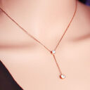 Stainless steel plated 18K rose gold single drill