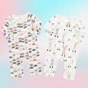 Light And Soft Bamboo Fiber Baby Jumpsuit Floral
