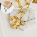 Fashion Jewelry Creative Sun Pendant Necklace Copper-plated Gold