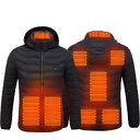 Men's Intelligent 8-zone Heating Stand Collar Hooded Lightweight