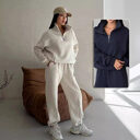 Y2K Winter Jogging Women Two Piece Set Female