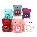 Rotating Bear Gift Box Eternal Rose Teddy Jewelry
