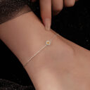 S925 Silver Mori Style Anklet Female Pastoral Thin