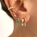 Ins Style Color Zircon All-match Earrings Symmetrical Horse
