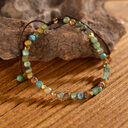 Natural African Turquoise Braided Bracelet Adjustable