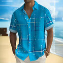 Fashion Printed Shirt Men's Clothing Print Lapel Short