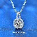 Moissanite S925 Sterling Silver Necklace For Women All-match