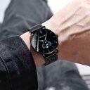 Trade Watch Stylish Black Technology Belt Refined Steel