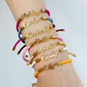 Personalized Colorful Rope Chain Name Bracelet Adjustable Jewelry