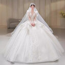 Bride Main Yarn Long Sleeve Heavy Industry Trailing