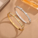 Rhinestone Bracelet Simple Zircon Double Layer Geometric Open