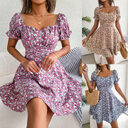 Women Mini Dress Temperament Big Swing Loose Hem