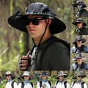 Outdoor Wide Brim Sun Hat With Solar Fan