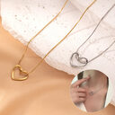 Fashion Jewelry Tainless Steel Twist Hollow Heart Pendant