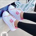 Women's Platform Shoes Lace-up White