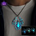 Halloween Creative Stereo Luminous Spider Necklace Jewerly Glowing