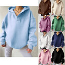 Women's Solid Color Hoodies Long Sleeve Hooded Loose