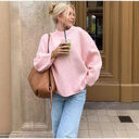 Sweet Crew Neck Pullover Sweater Winter Fashion Loose