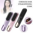Wet Dry Hair Straightener Cordless Brush With Fast