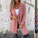 Lapel Single Breasted Cardigan With Pockets Fashion Color