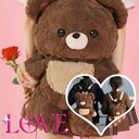 Couple's Bag Love Bear Cute Versatile Plush Shoulder
