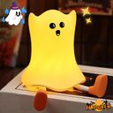 Halloween Silicone Ghost Shaped Bedside Lamp With Touch